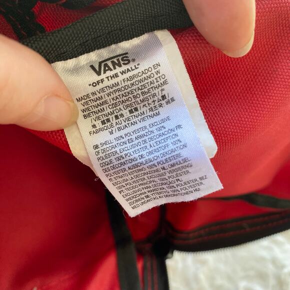 Vans Got This Mini Backpack Red Unisex Y2K Vans Off The Wall Mini Bag 10x7x4 - Picture 8 of 12